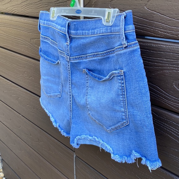 Mudd FLXstretch High Rise Shortie Size 11 Juniors Jean Denim High Waisted Shorts - Picture 9 of 11